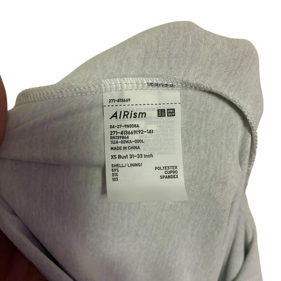 Uniqlo Airism Built-In Bra Tank Top Womens Size XS (Bust 31''-33'') - Picture 6 of 6